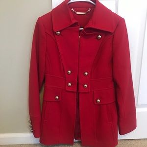 White House Black Market Red Coat NWT